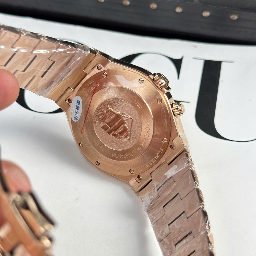 Custom VC Overseas Dual Time 47450 Rose Gold White Dial 42mm - Swiss VC39 - Image 10