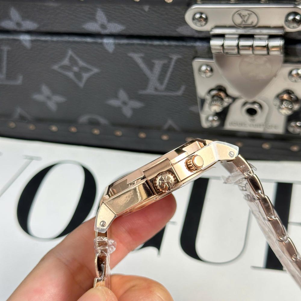 Custom VC Overseas Dual Time 47450 Rose Gold White Dial 42mm - Swiss VC39 - Image 9