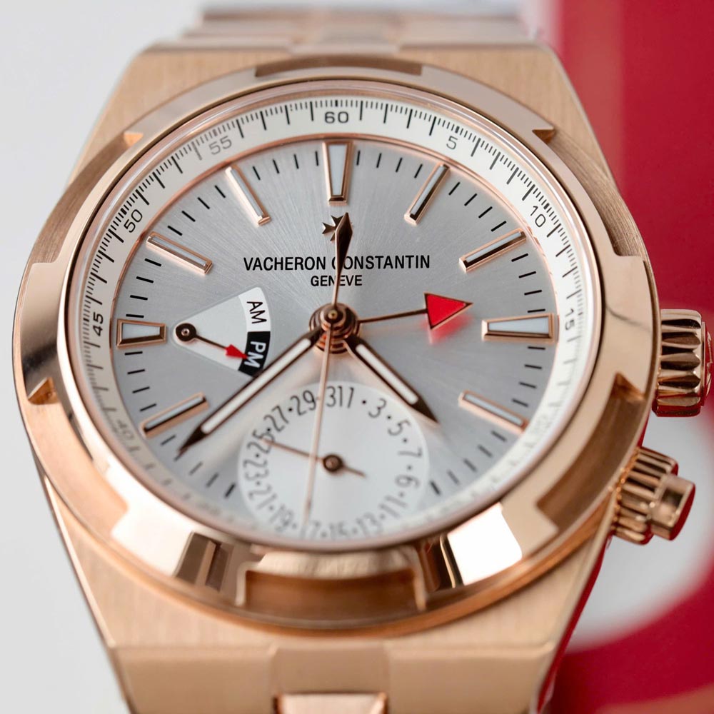 Custom VC Overseas Dual Time 7920V Rose Gold White Dial 41mm - Swiss VC40 - Image 5
