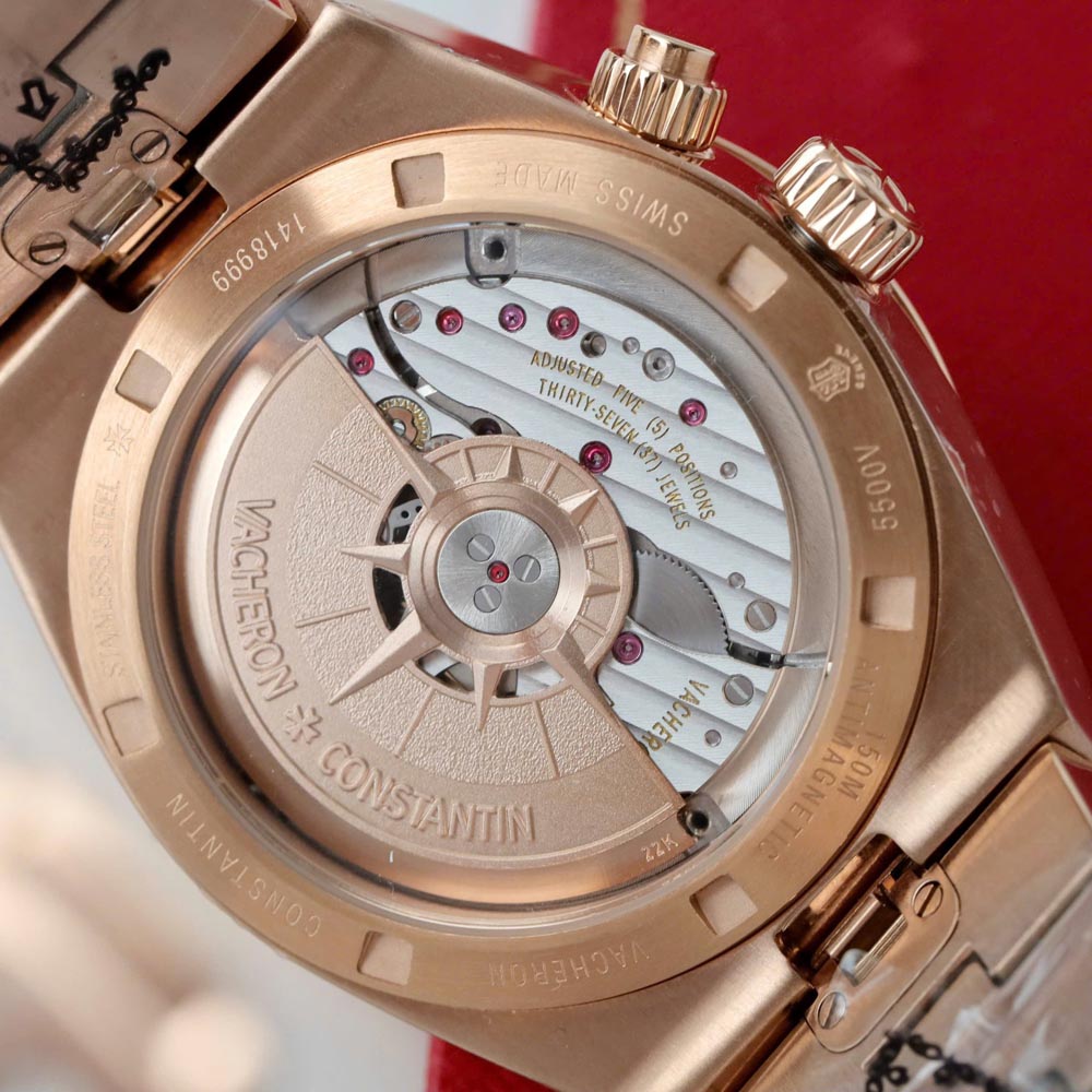 Custom VC Overseas Dual Time 7920V Rose Gold White Dial 41mm - Swiss VC40 - Image 7